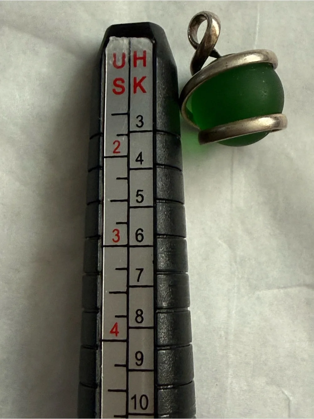 Green Sea Glass Orb Pendant in Silver Setting